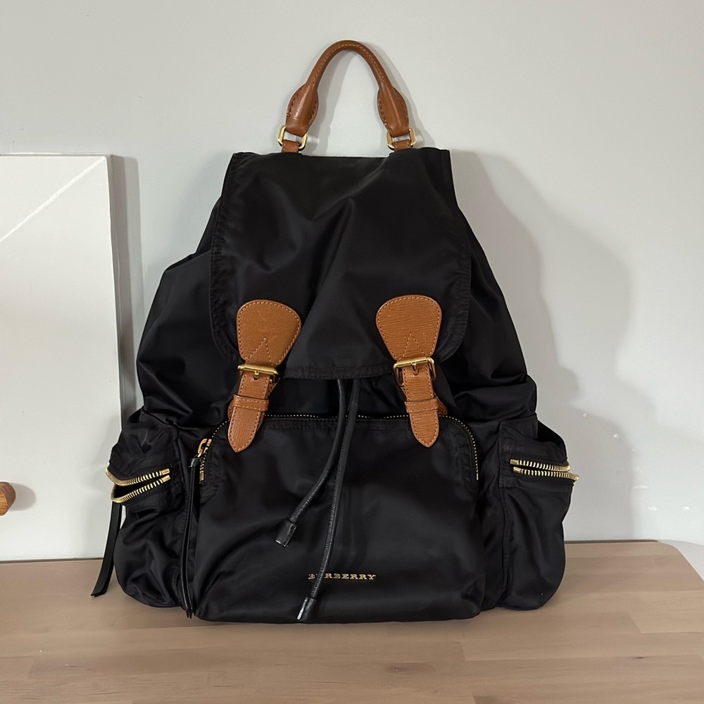 Burberry Nylon and Leather Backpack